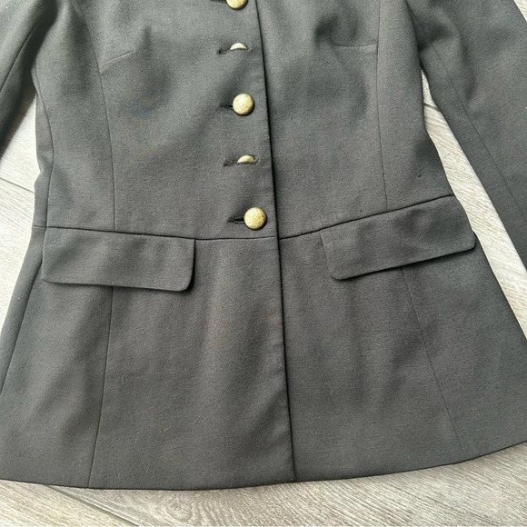 Tobias Black Military Style Button Down  Fitted Blazer - Picture 8 of 16